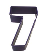 Picture of NUMBER 7 POLY-RESIN COATED COOKIE CUTTER PURPLE 7.6CM